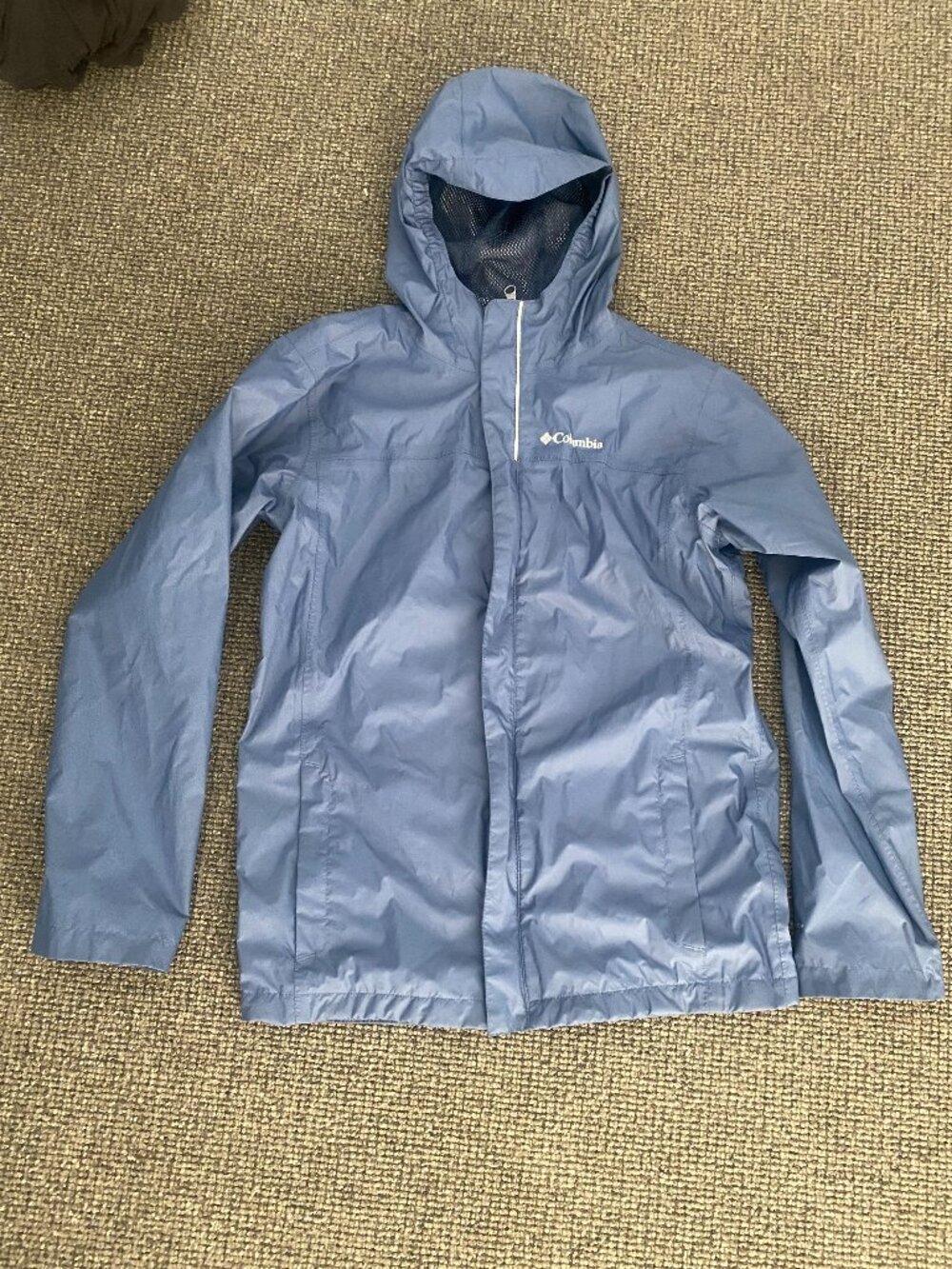 Great Condition Columbia Kids Hooded Rain Coat Onmi Tech / Size L Blue